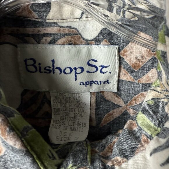Vintage Bishop St. Hawaii Men's Tropical Hawaiian Shirt Reverse Print Sz Small - Picture 3 of 6